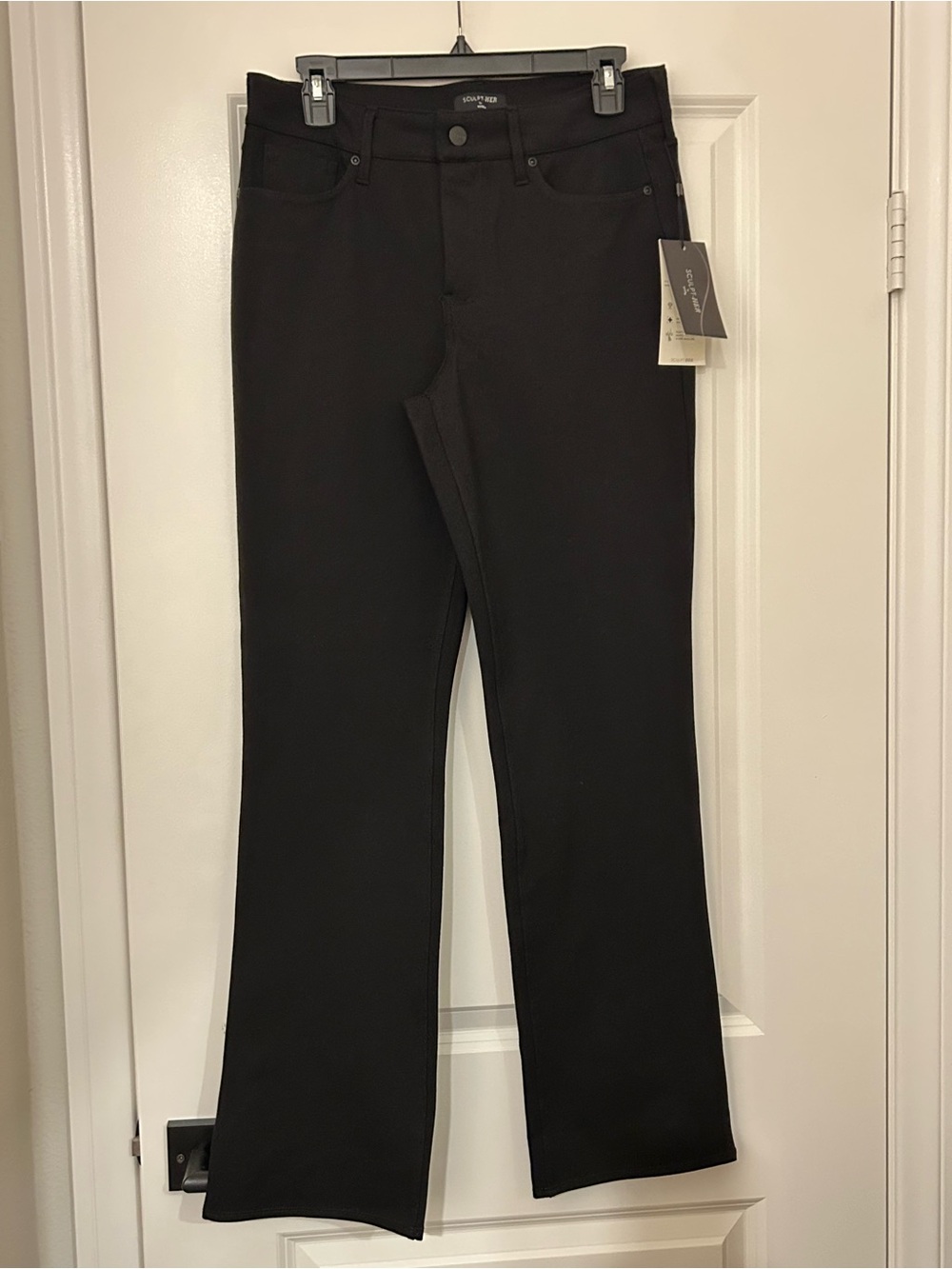 NYDJ Black Flare Wide-Leg Jeans